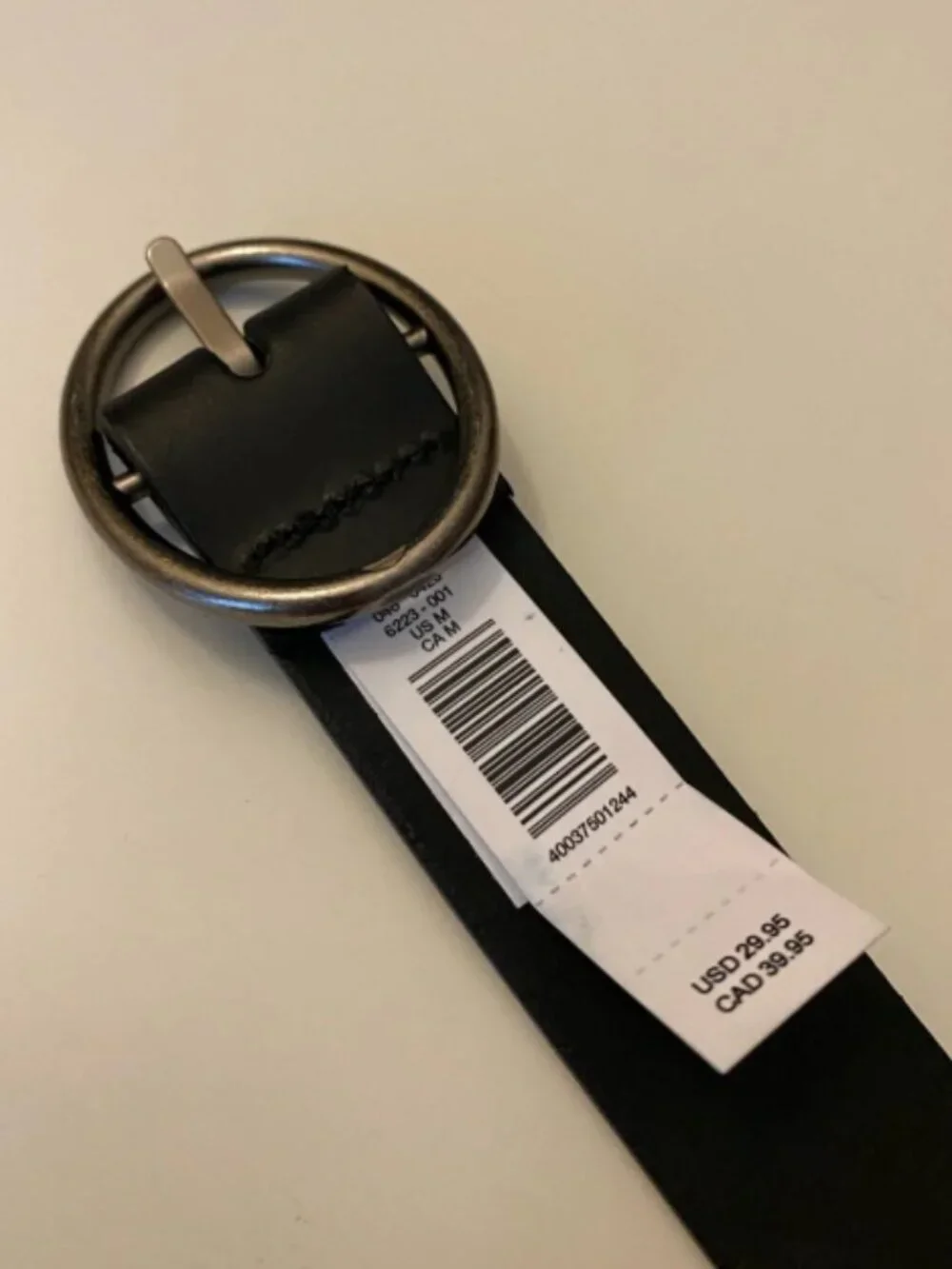 American Eagle Men’s Black Leather Belt MEDIUM